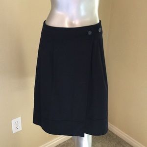 Untitled black pleated wrap skirt